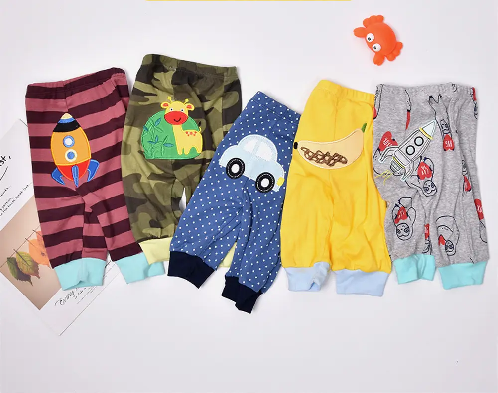 Baby Cartoon Embroidered Big Butt Pants