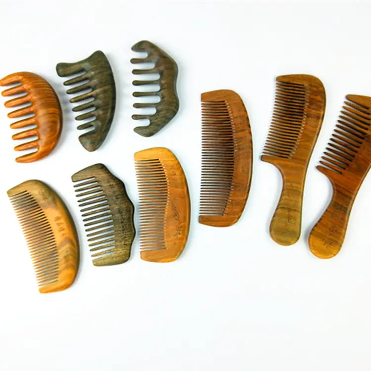 Sandalwood Comb Wooden Hair Green Meridian