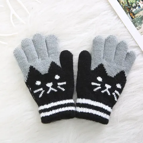 Gants Pour Enfant Avec Motif Chat
