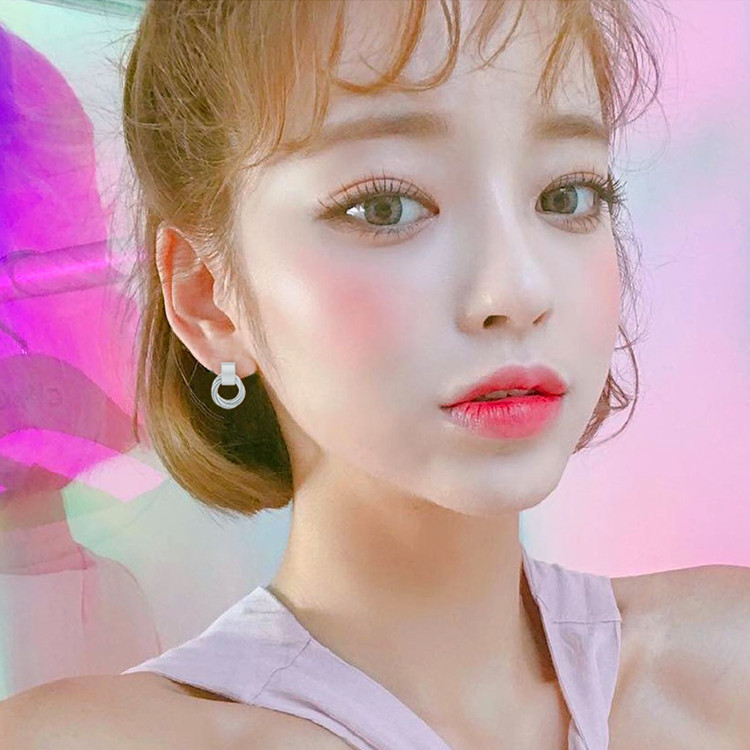 Simple and Versatile Matte Metal Circle Tassel Earrings