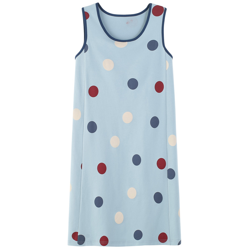 Title 1, Pure Cotton Thin Korean Style Sleeveless Pajama...