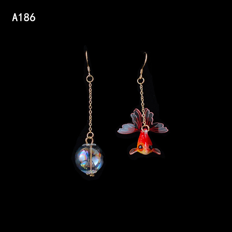 Goldfish Earrings Female Niche Japanese Earrings