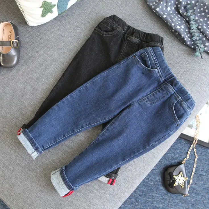 Stretch Little Feet Pants Baby Curled Casual