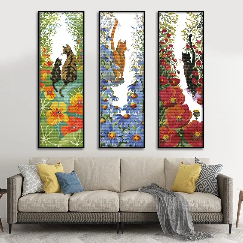 Follow Me Cute Kitten Cross Stitch Decorative