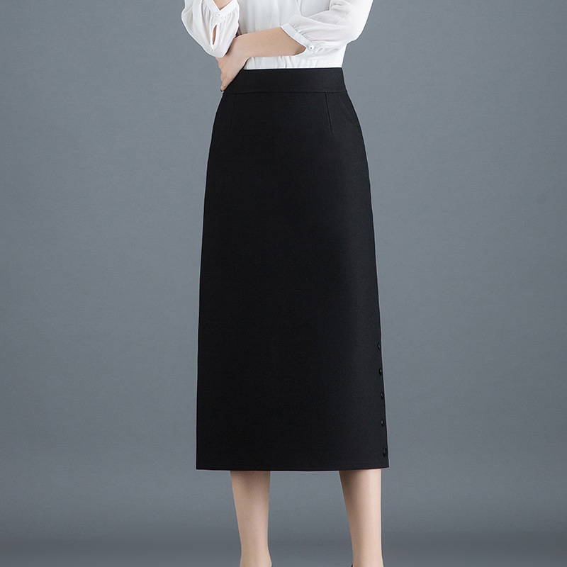 High Waist Long  Stretch Slim Fit Hip Skirt
