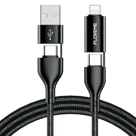 New 4-in-1 Mobile Phone Data Cable Wish3A Fast Charging