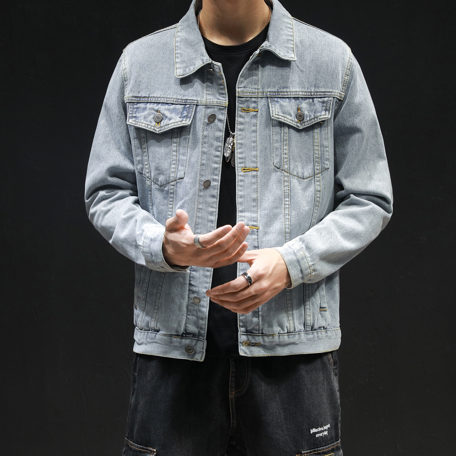 Men's Denim Jacket All-Match Washed Jacket