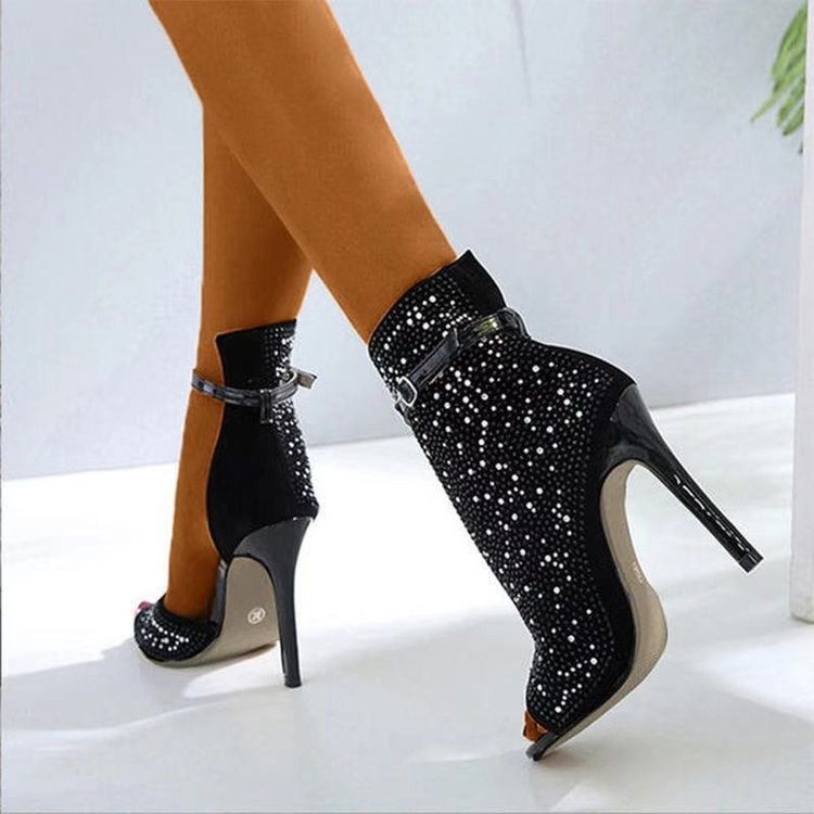 Summer Fashion Sandals Fish Mouth Super High Heel Buckle Strap Sexy Sandals
