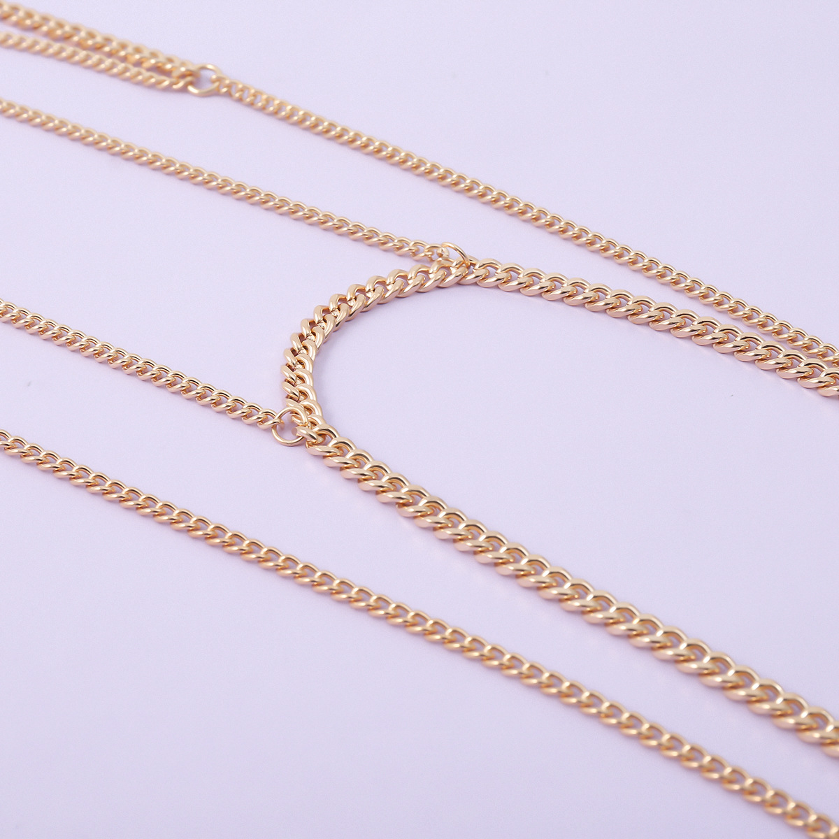 Title 5, Metal Simple Thin Chain Body Chain