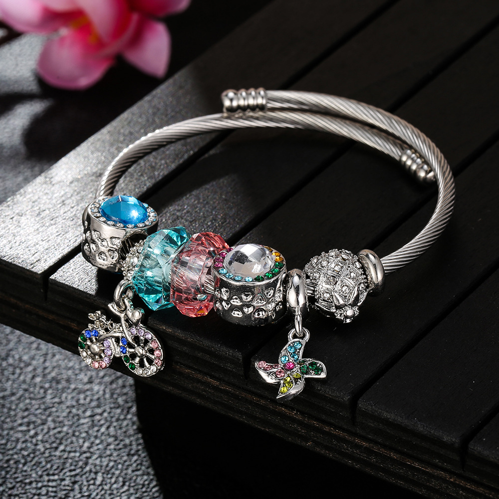 Retro Ethnic Bicycle Beaded Personality Bracelet