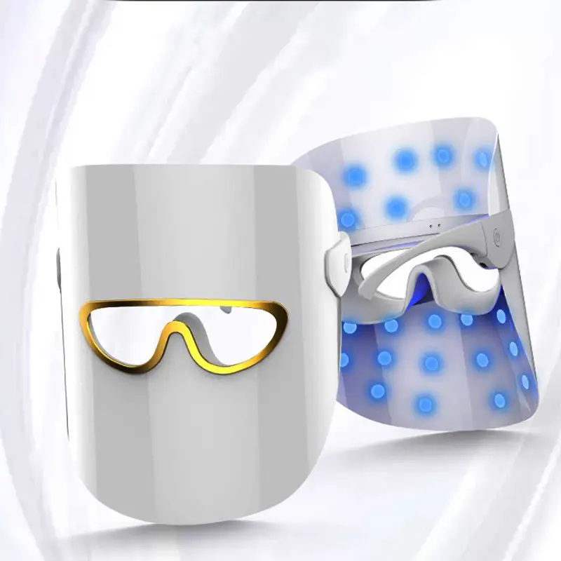 LED Beauty Mask Three Color Photon Rejuvenation Device Rechargeable