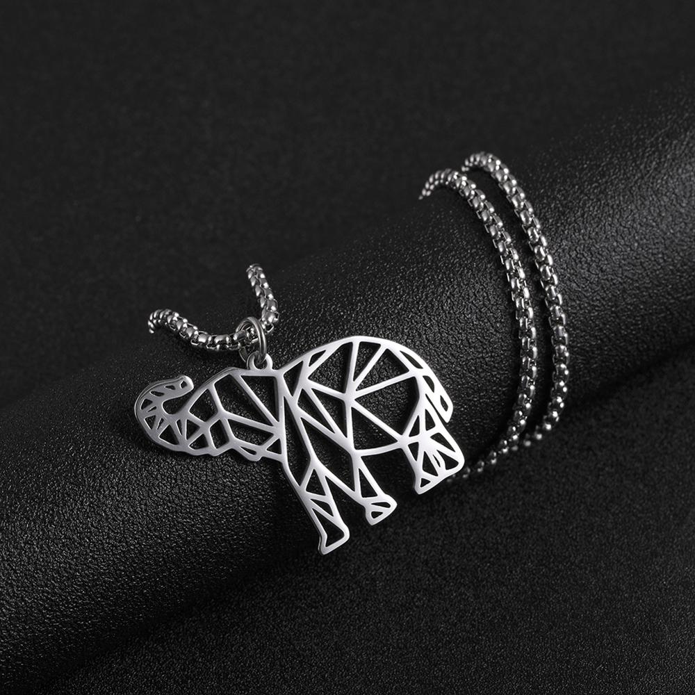Retro Clan Style Hip-hop Simple Elephant Clavicle Chain