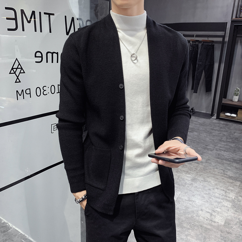 Loose Casual Mid-length Sweater Solid Color Sweater