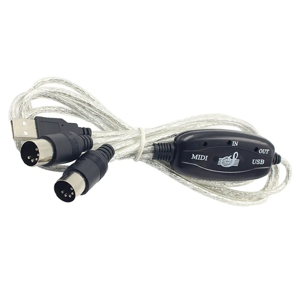 Electronic Keyboard Music Midi Adapter Cable Computer Editing