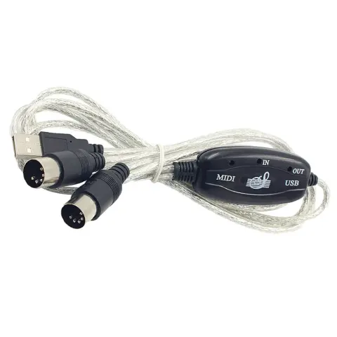 Electronic Keyboard Music Midi Adapter Cable Computer Editing