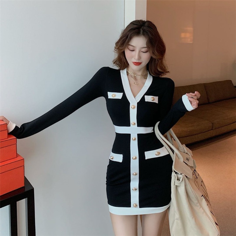 Spring New French Dress Small Buttocks Short Skirt