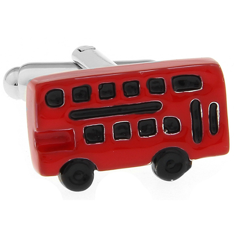 Red and Black Bus Cufflinks