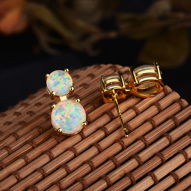 Classic Natural Opal Ear Studs