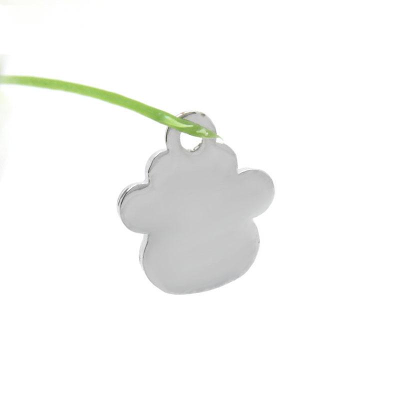 Fashionable Small Pendant Necklace with Diamond Dog Footprints