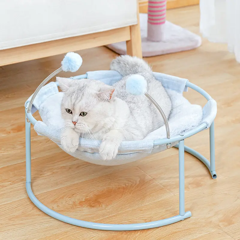 Cat Bed House Pet Kitten Hammock Mattress — Blue
