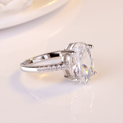European And American Style Goose Egg Zircon Ring