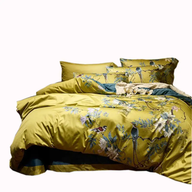 Tribute Satin Long Staple Cotton Printed Set Of 4 Pieces