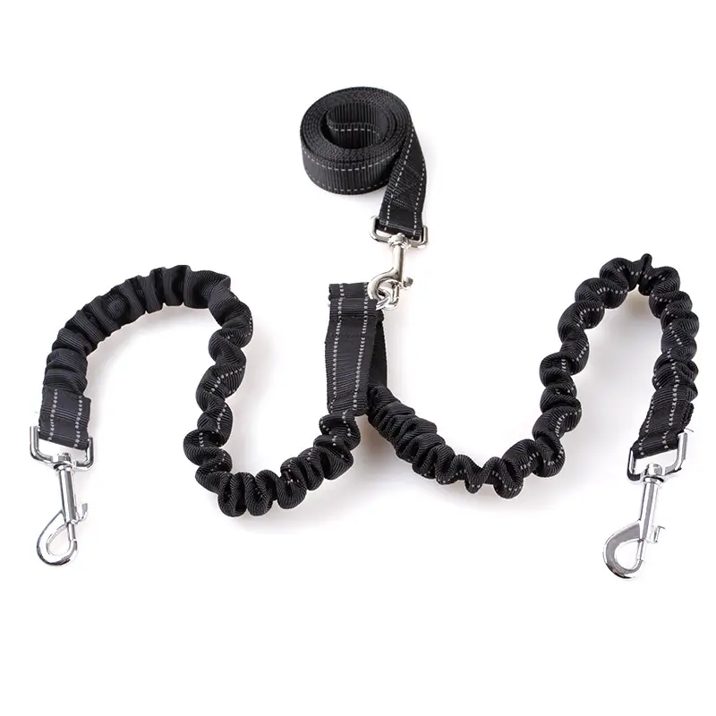 Double Headed Dog Pull Rope Retractable Dog Leash