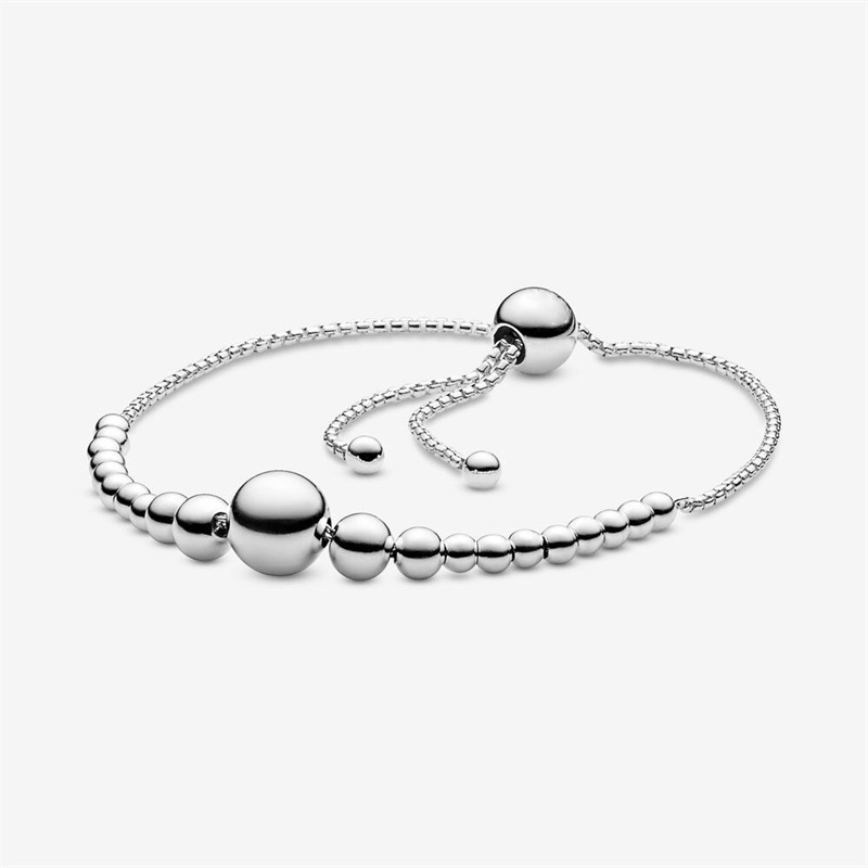Rose Gold Round Beads Adjustable Snake Bone Chain