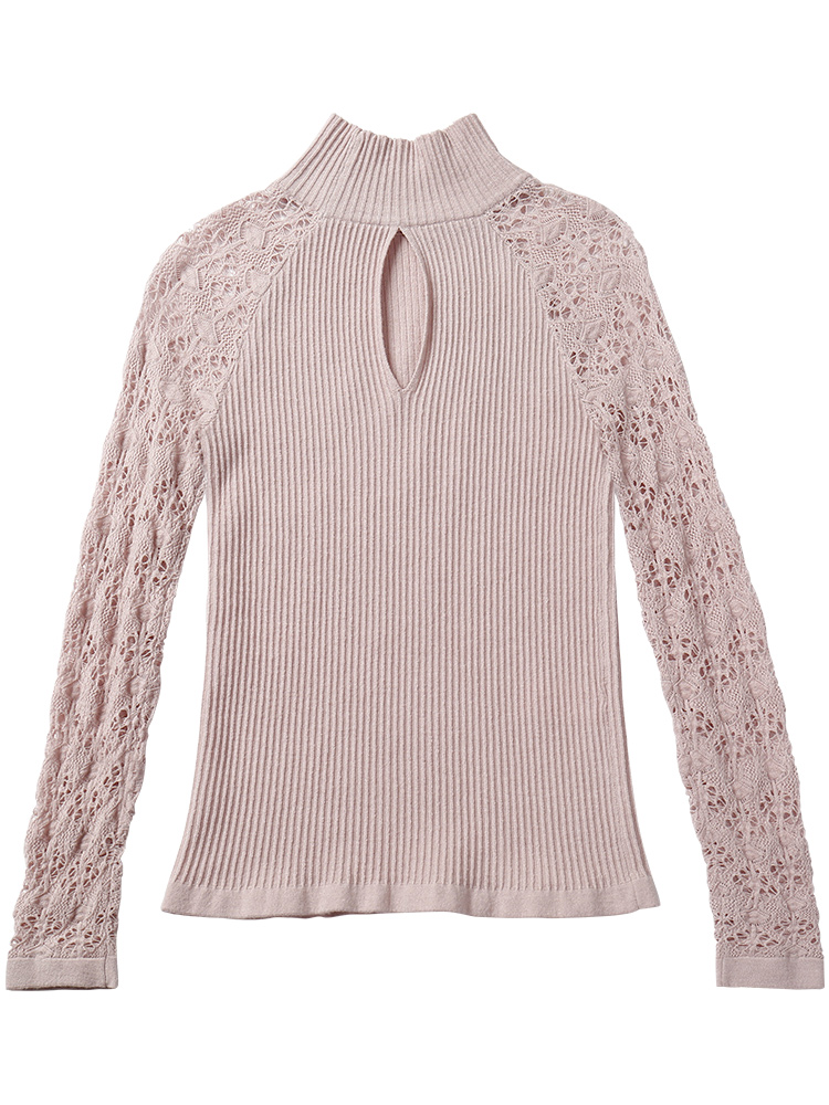 Title 6, Ladies Bottoming Shirt Lace Knit Sweater Cardi...