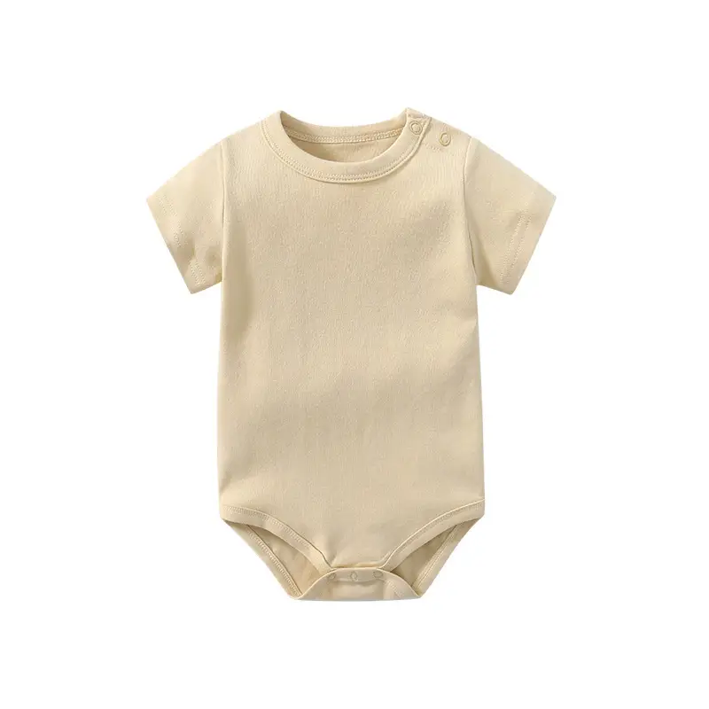 Organic Cotton GOTS Baby Shoulder Button Short Sleeve Triangle Jacket