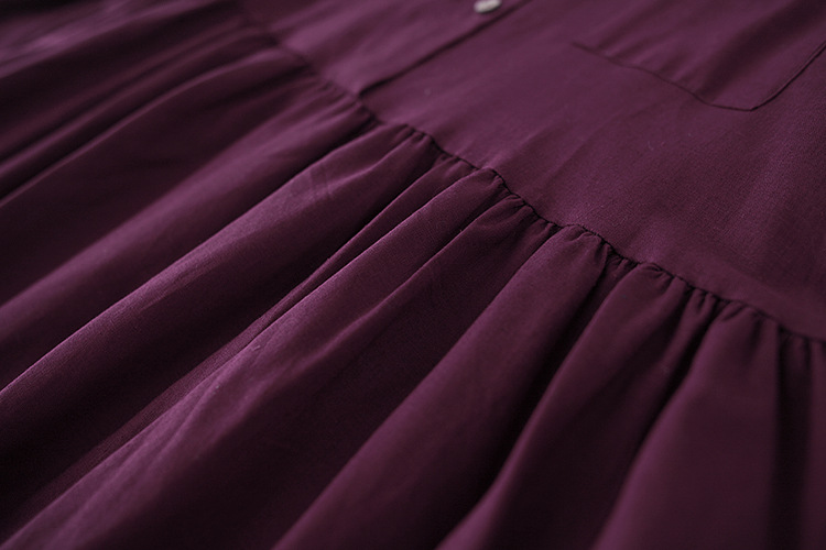 Plus Size Linen Cotton And Linen Maternity Dress