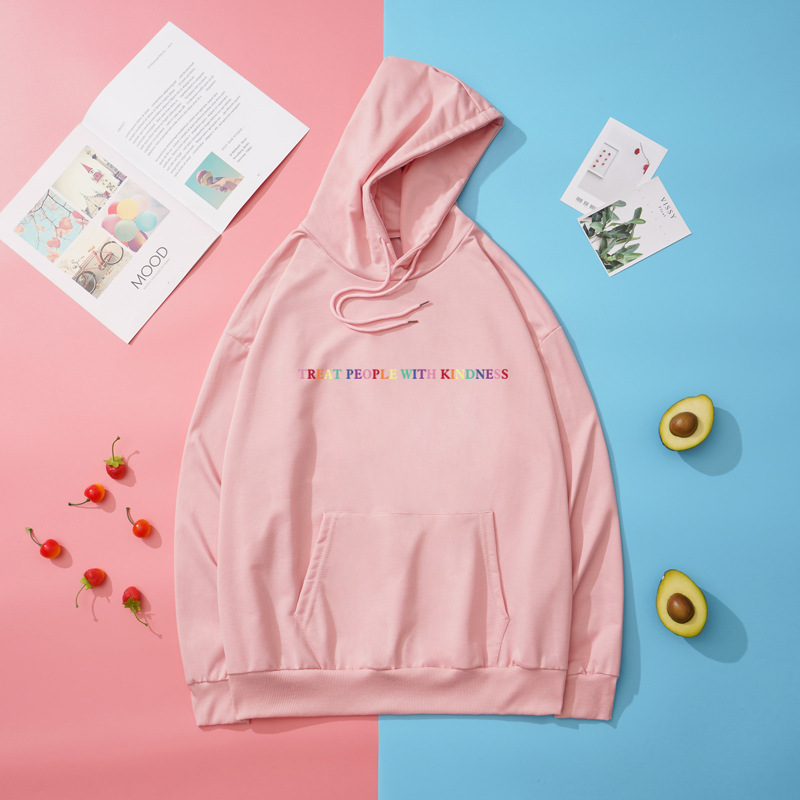 Title 8, Treat People With Kindness Loose Thin Hoodie