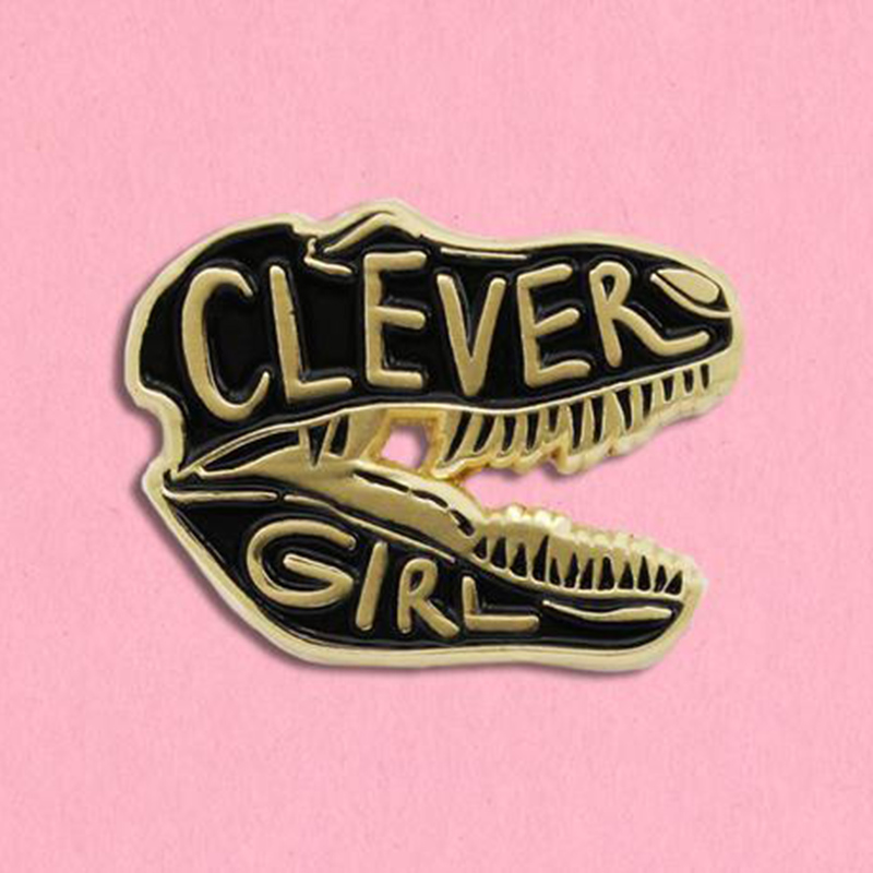 Jurassic dinosaur dripping alloy brooch (green)