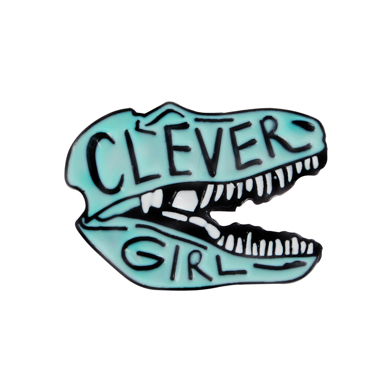 Jurassic dinosaur dripping alloy brooch (green)