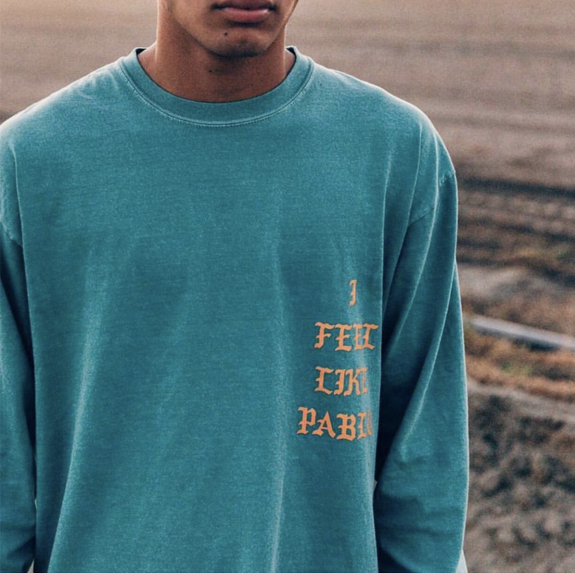 Title 4, Lake Blue Long-sleeved Pure Cotton Breathable