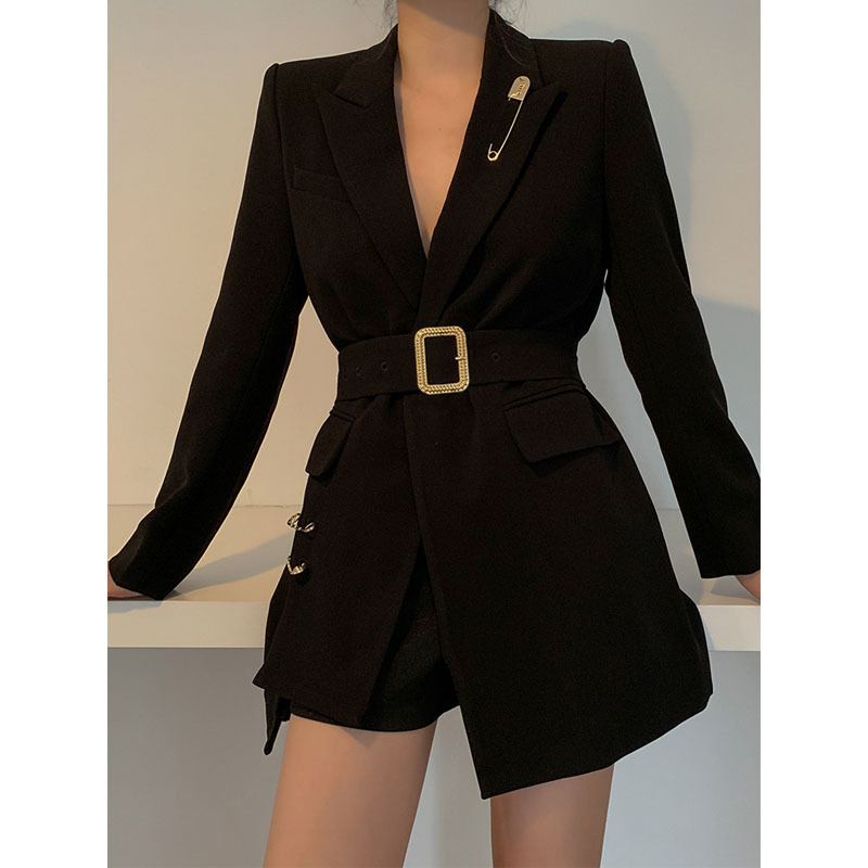 Fashionable French Design Sense is Thin a Buckle Temperament Small Suit