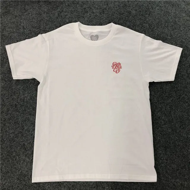 Simple monogram printed English short sleeves White - Shop at LoveMi