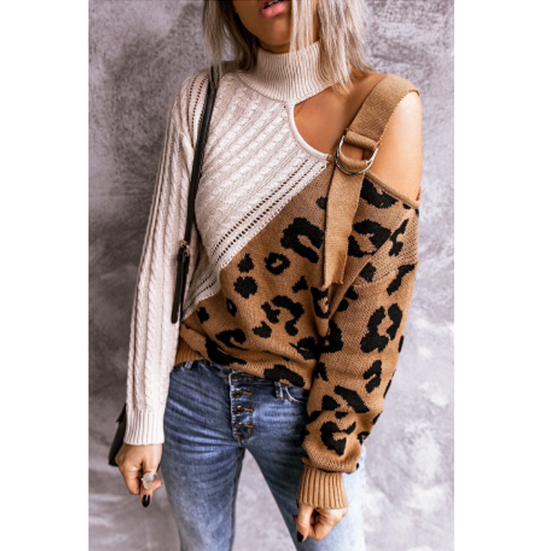 Title 2, Jersey de leopardo con cuello alto y tirantes d...