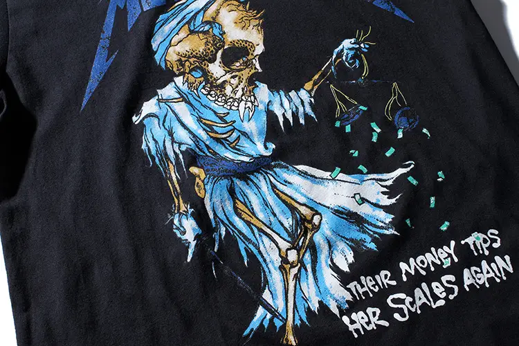 Retro Heavy Metal Band Printed T-shirt