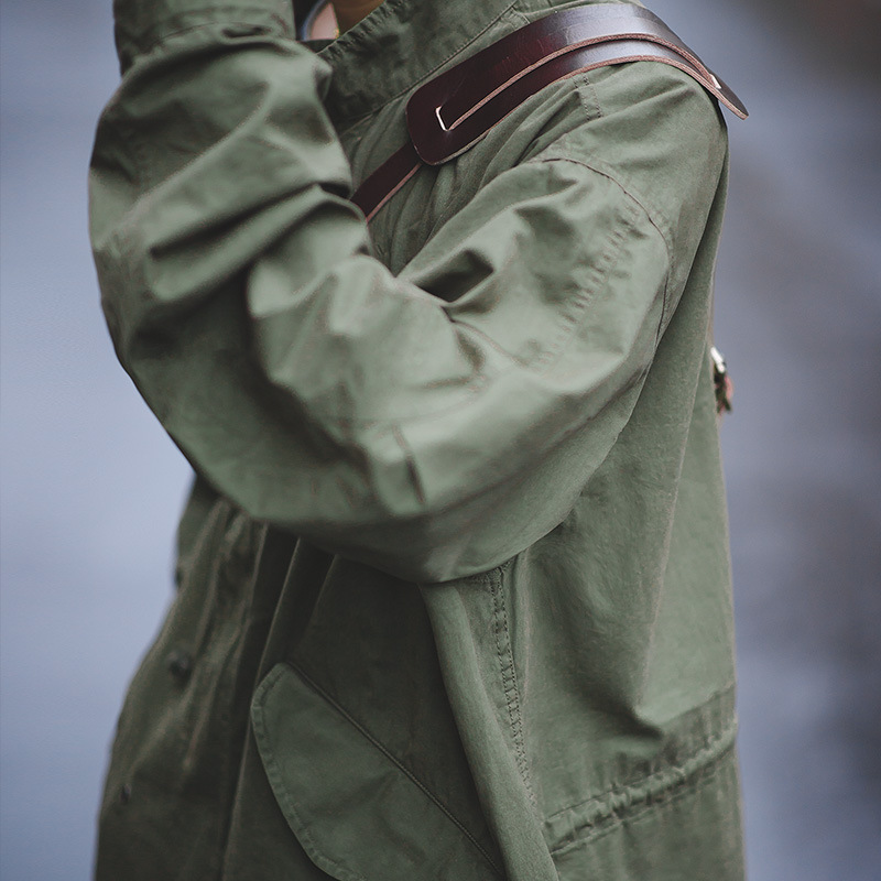 Fish Tail Windbreaker Long Military Version Of Green Coat Coat