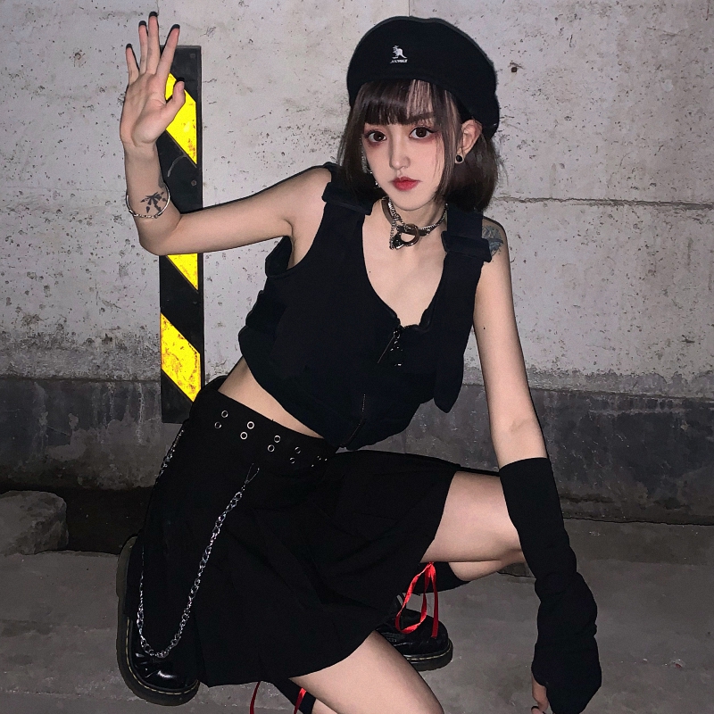 Trendy High Waist Slimming Half-Length A-Line Short Skirt Women