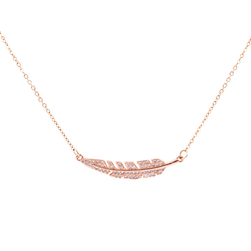 European And American Fashion Accessories Feather Necklace