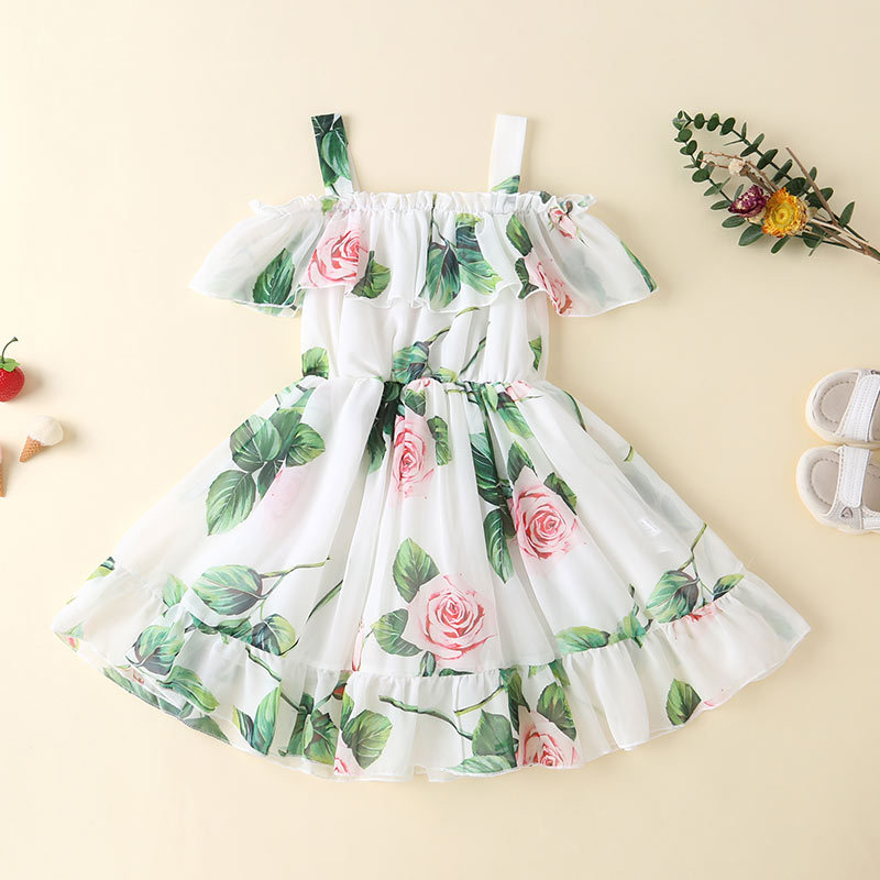 Girls Sling Chiffon Princess Dress