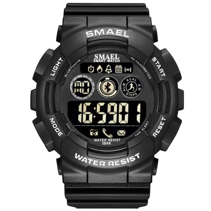 Outdoor Waterproof Japanese Movement Multifunctional Sports Rubber Watch