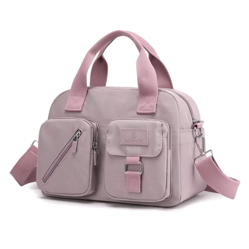 Nylon Multi-Pocket Crossbody Bag