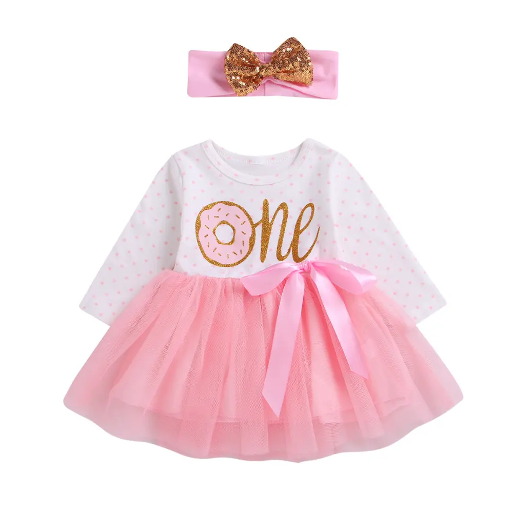 Summer Kids Knitted Top Net Yarn Princess Dress Long