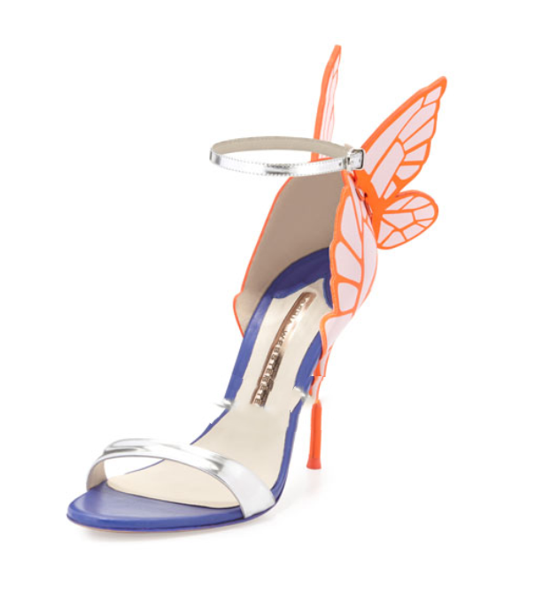 Fashion Open Toe One Word Strap Women's Sandals Leather High Heels