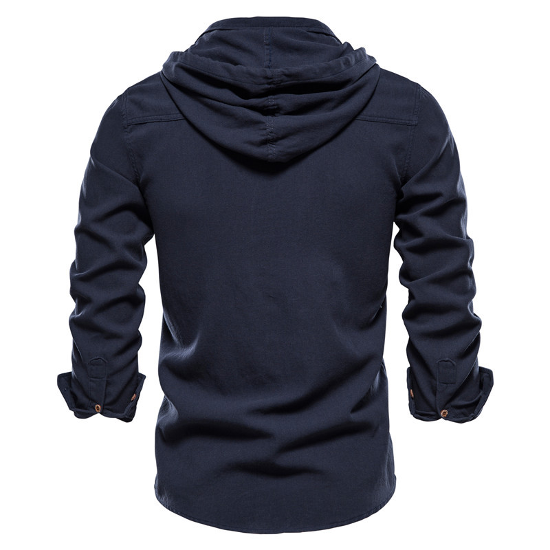 Title 3, Mens Slim Fit Long Sleeve Sports Hooded Shirt....