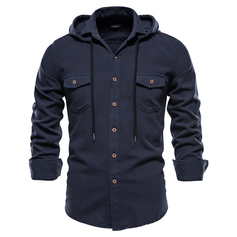 Title 6, Mens Slim Fit Long Sleeve Sports Hooded Shirt....