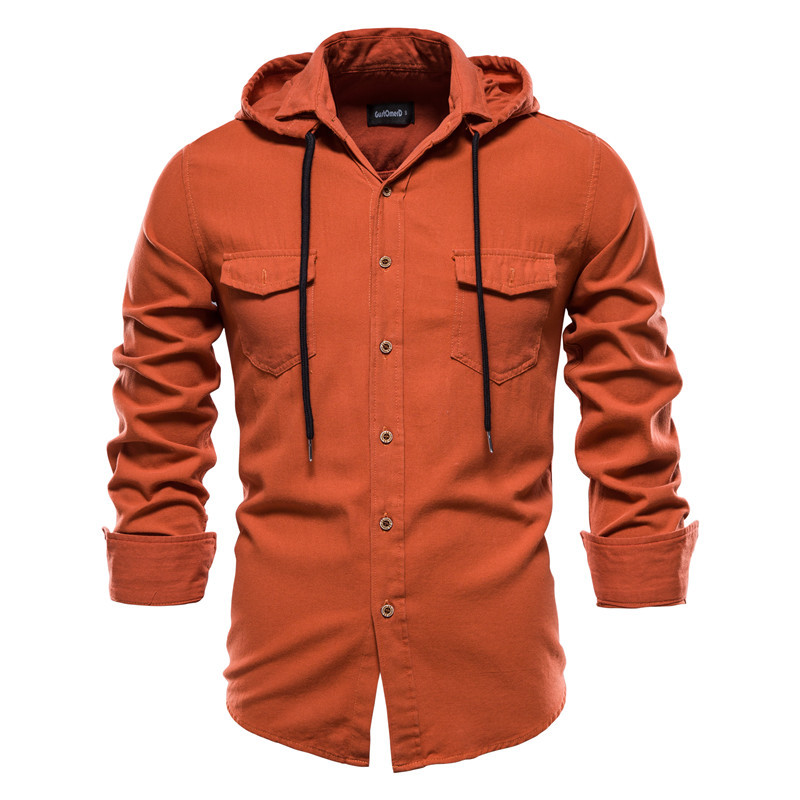 Title 2, Mens Slim Fit Long Sleeve Sports Hooded Shirt....